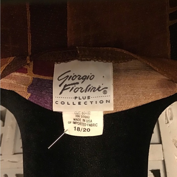 GIORGIO FIORLINE SNAZZY GLITTERY SHADES OF BROWN & BRONZE LONG SLEEVE TOP - Picture 6 of 6